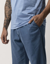 Scissor Scriptor  Blue Straight-Leg Drawstring Chinos thumbnail 2